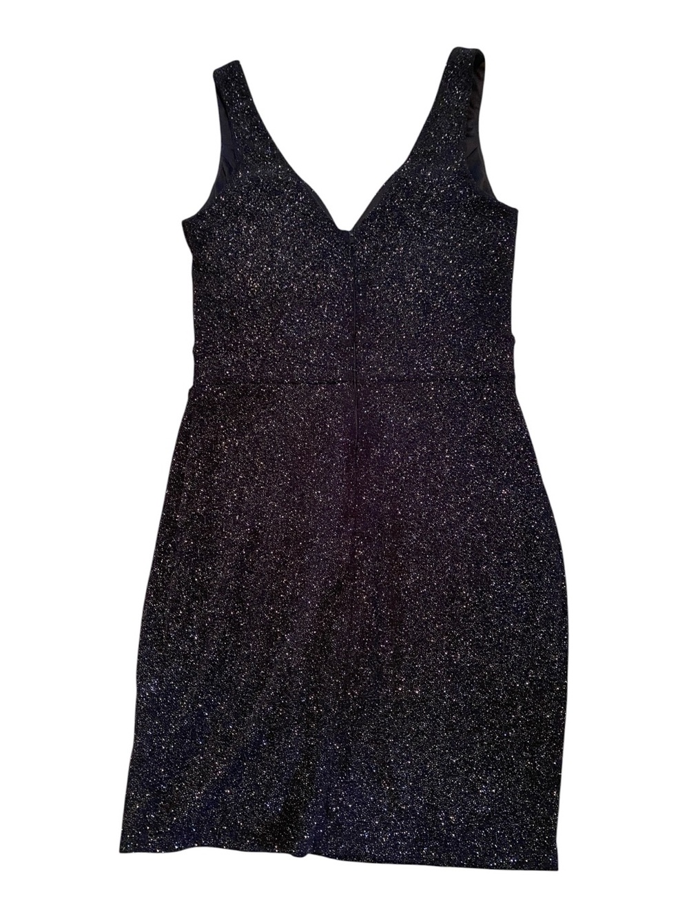 NWT Midnight Doll Sparkle Sheath Mini Dress in Black With Silver Sparkles Size 5 - Picture 3 of 10